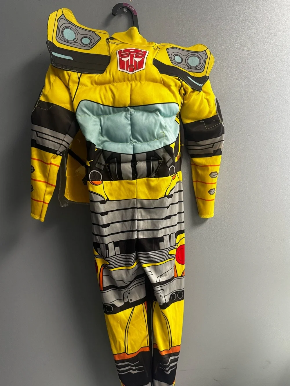 Kids Yellow Bumblebee Robot Costume - Padded Transformers Style size 3-4T
